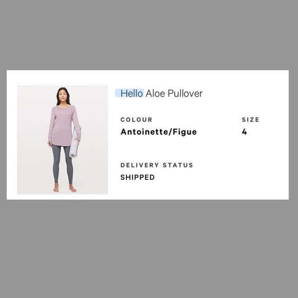 Lululemon Hello Aloe Pullover - EUC, no tags, size 4 - Picture 8 of 8